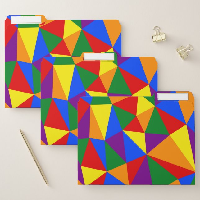 Polygon Rainbow Pattern File Folder (Set)