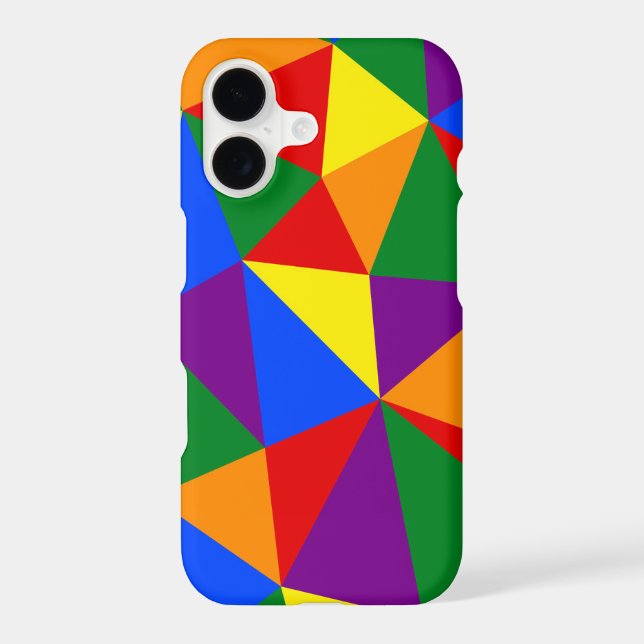 Polygon Rainbow Pattern Iphone Case (Back)