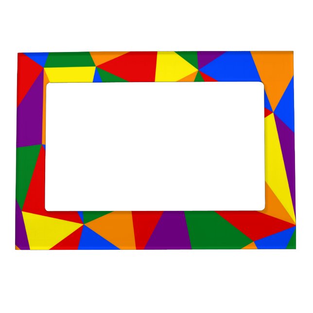 Polygon Rainbow Pattern Magnetic Frame (Front)