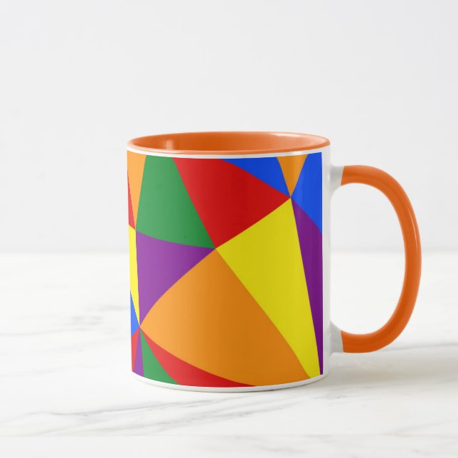 Polygon Rainbow Pattern Mug (Right)