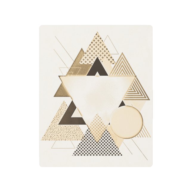 Polygon shapes geometry metal wall art (Front)