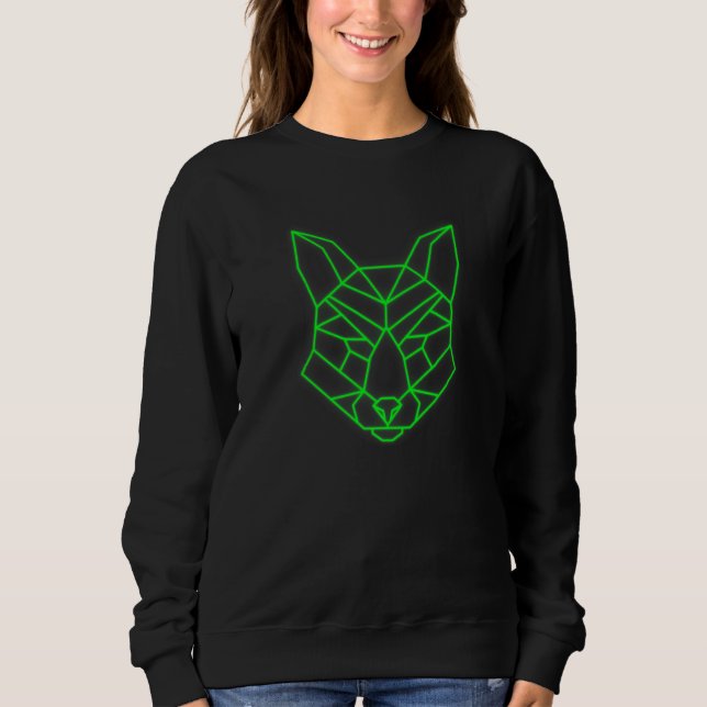 Polygon Triangle Fox Collector Cool Graphic Africa Sweatshirt (Front)