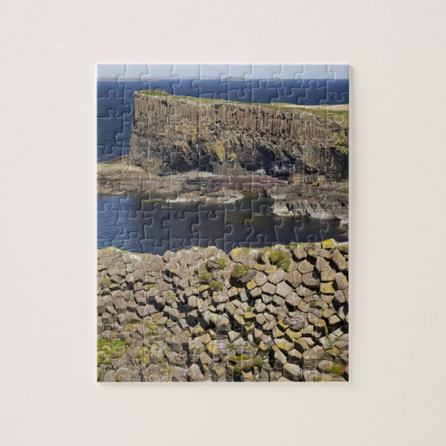 Polygonal basalt, Staffa, off Isle of Mull, Jigsaw Puzzle (Vertical)