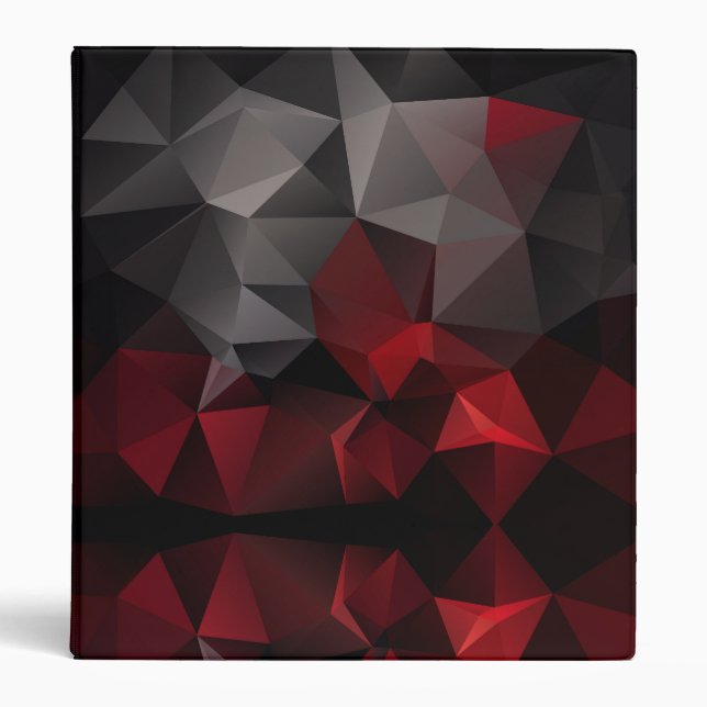 Polygonal , black and red 3 ring binder (Front)