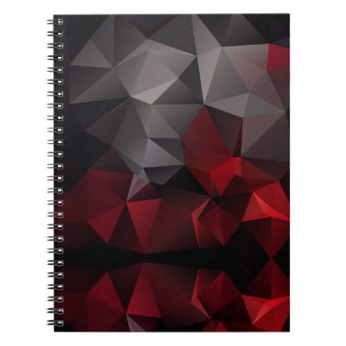 Polygonal  black and red notebook