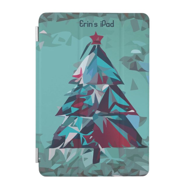 Polygonal Christmas Tree iPad Mini Cover (Front)