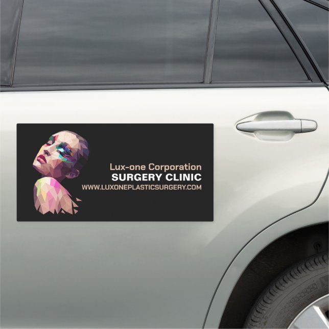 Polygonal Design, Plastic Surgeon, Plastic Surgery Car Magnet (In Situ)