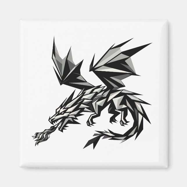 Polygonal Dragon Magnet (Front)
