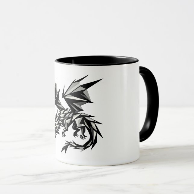 Polygonal Dragon Mug (Front Right)