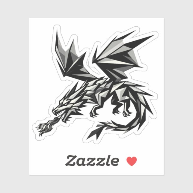 Polygonal Dragon Sticker (Sheet)