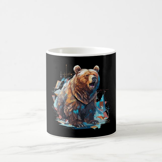 Polygonal Grizzly Bear Mug for All Year Round (Center)