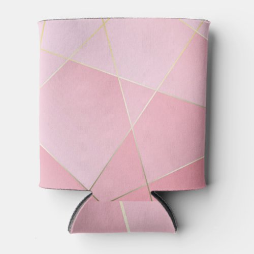 Polygonal Luxury Golden_Pink Vintage Design Can Cooler