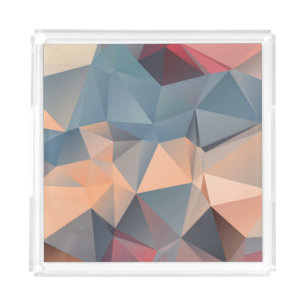 Polygonal Mosaic: Creative Geometrical Elegance. Acrylic Tray