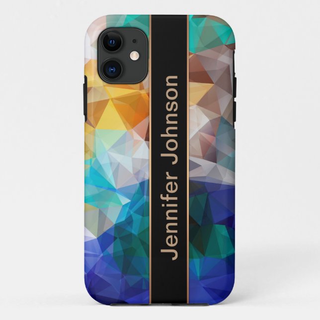 Polygonal personalized geometrical shapes triangle Case-Mate iPhone case (Back)