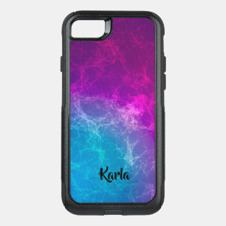 Polygonal Purple & Blue Geometric Background OtterBox Commuter iPhone SE/8/7 Case