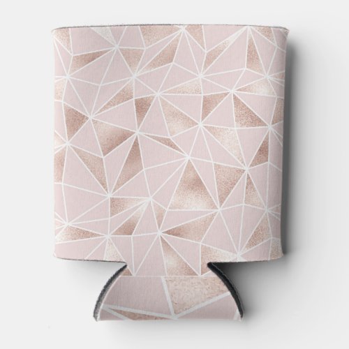 Polygonal Rose Gold Fashionable Pattern Can Cooler