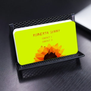 polygonal  sunflower  -  Hello  business card