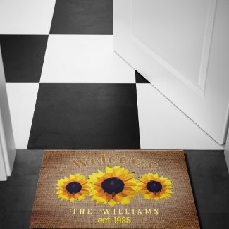 Polygonal  sunflower trio  -personalized