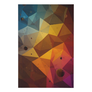 Polygonal Texture Modern Abstract Pattern Faux Canvas Print