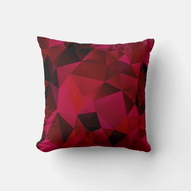 polygonal, triangles throw pillow (Front)