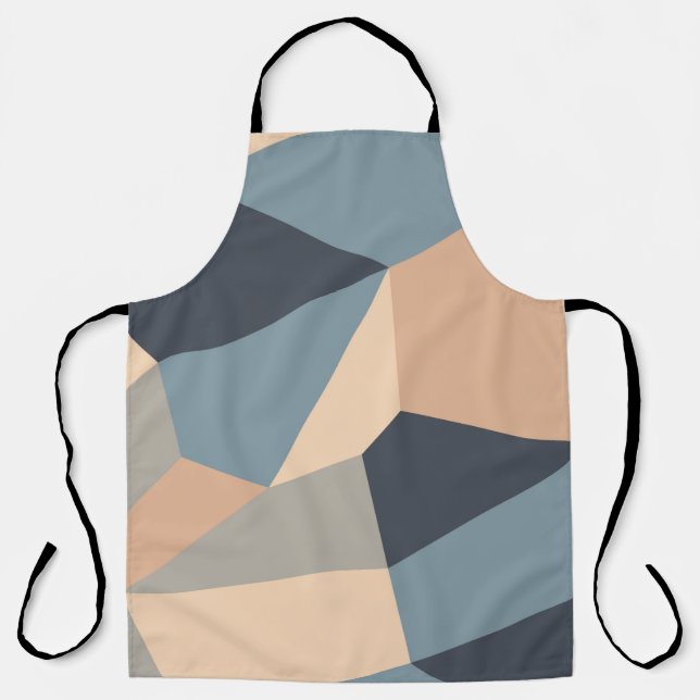 Polygonal variegated seamless pattern. multi-color apron (Front)