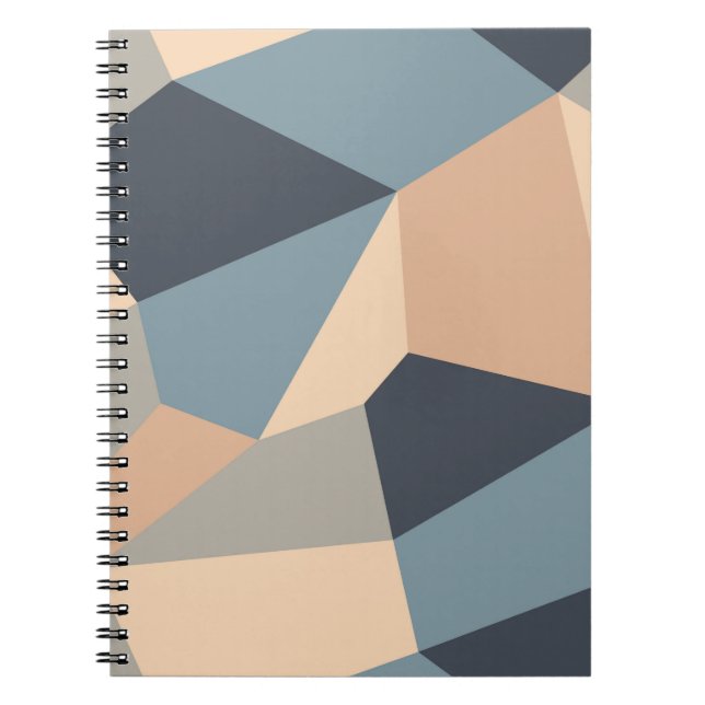 Polygonal variegated seamless pattern. multi-color notebook (Front)