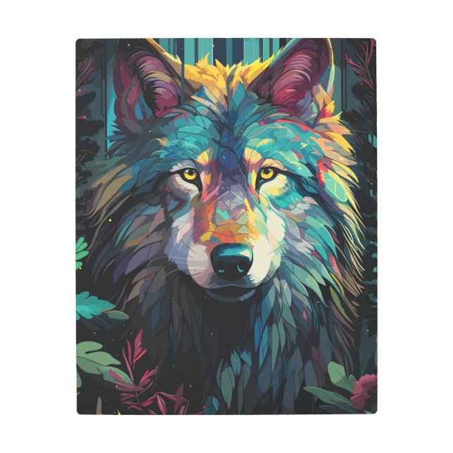 Polygonal Wolf Lover Wildlife Wall Art (Front)