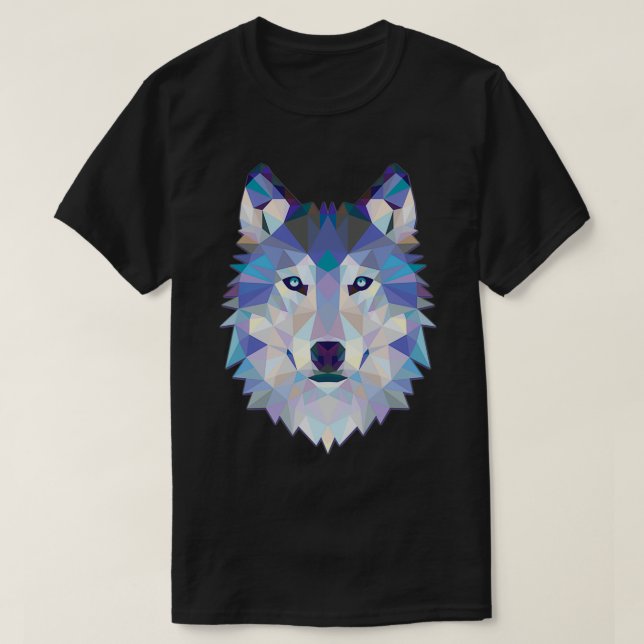 Polygonal Wolf  T-Shirt (Design Front)