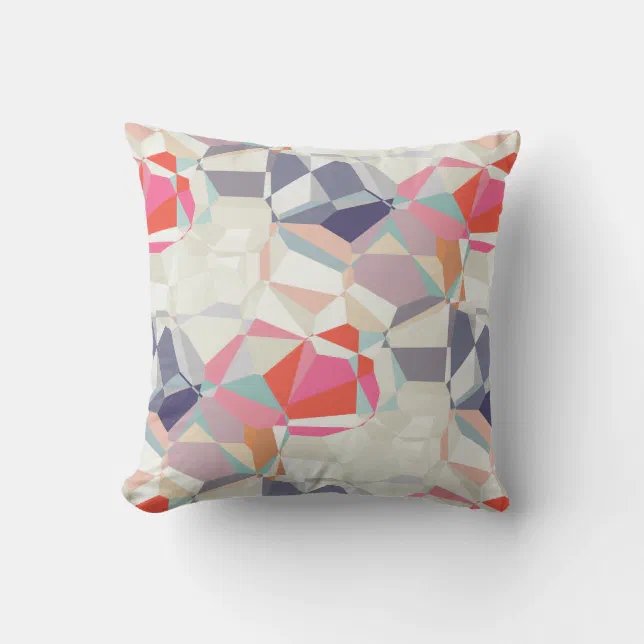 Polygons Modern Art Seamless Throw Pillow Zazzle