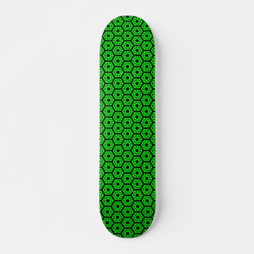 Polygons v1 _ Black and Green Skateboard