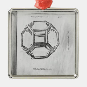 Polyhedron, from 'De Divina Proportione' Metal Ornament