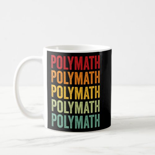 Polymath Crypto Rainbow Text Design  Coffee Mug
