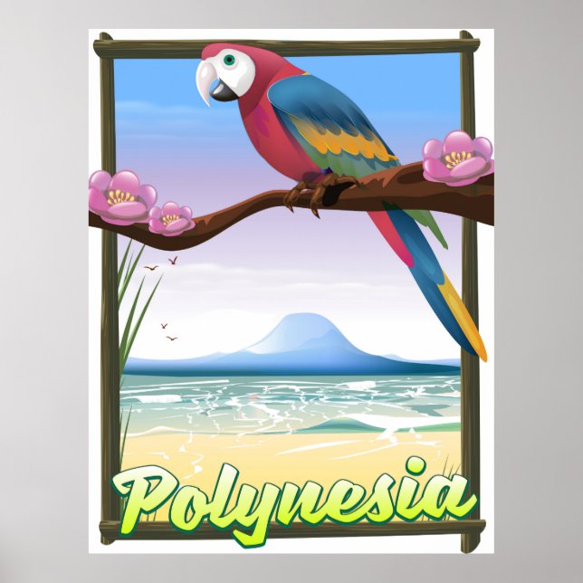 Polynesia Beach travel poster (Front)
