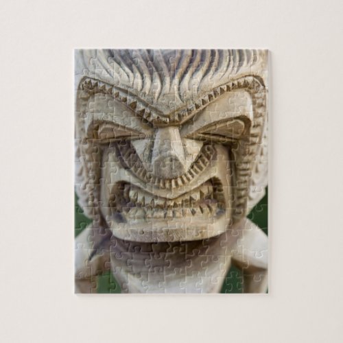 Polynesia Kingdom of Tonga Close_up of tiki Jigsaw Puzzle