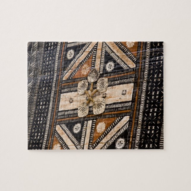 Polynesia, Kingdom of Tonga. Detail of tapa Jigsaw Puzzle (Horizontal)