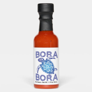 Polynesian Blue Tribal Sea Turtle Bora Bora Hot Sauces