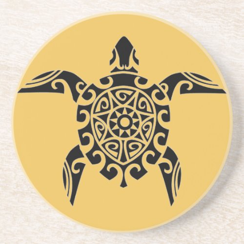 Polynesian Design Turtle Coasters