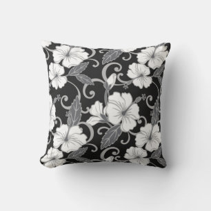 POLYNESIAN DREAM (BLACK) OUTDOOR PILLOW
