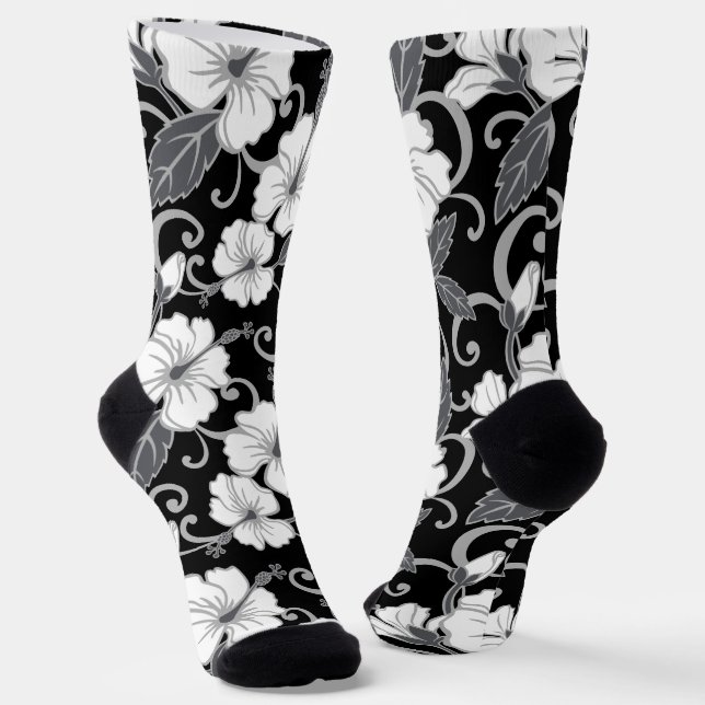 POLYNESIAN DREAM (BLACK) SOCKS (Angled)