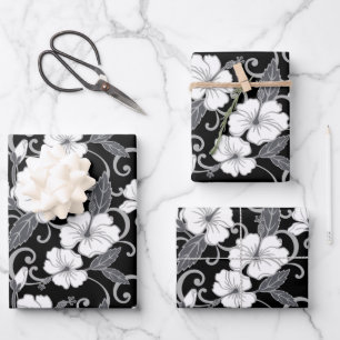 POLYNESIAN DREAM (BLACK) WRAPPING PAPER SHEETS
