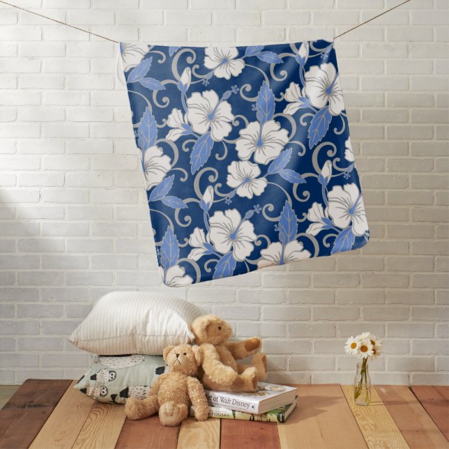 POLYNESIAN DREAM (BLUE) BABY BLANKET (In Situ)