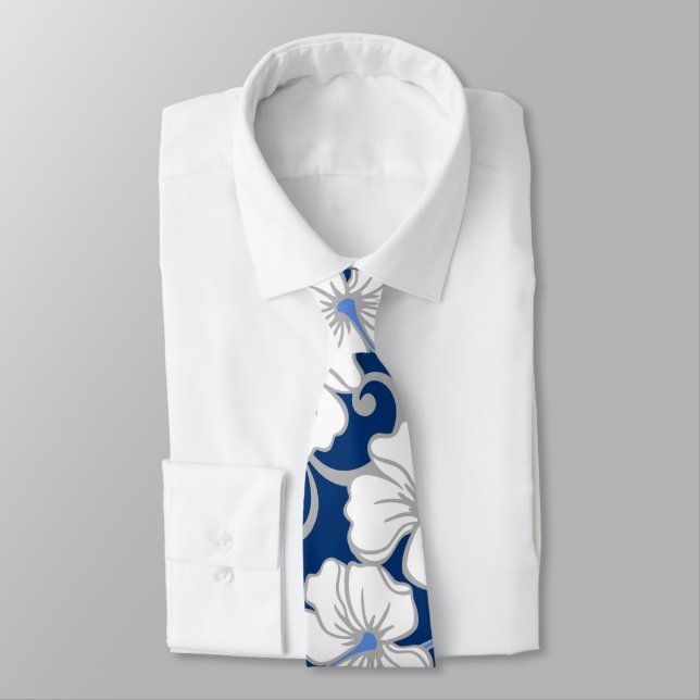 POLYNESIAN DREAM (BLUE) NECK TIE (Tied)