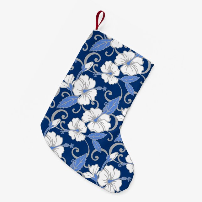 POLYNESIAN DREAM (BLUE) SMALL CHRISTMAS STOCKING (Front (Hanging))