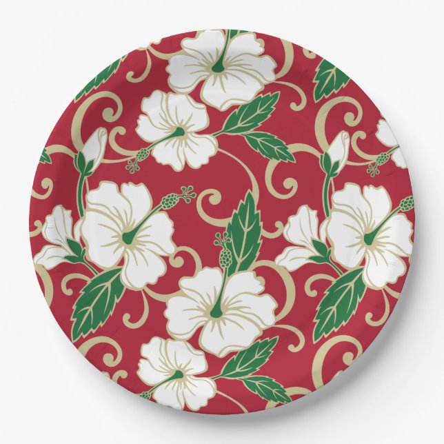 POLYNESIAN DREAM (CHRISTMAS) PAPER PLATES (Front)