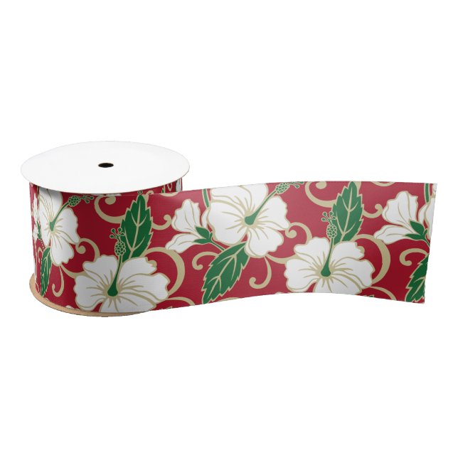 POLYNESIAN DREAM (CHRISTMAS) SATIN RIBBON (Spool)