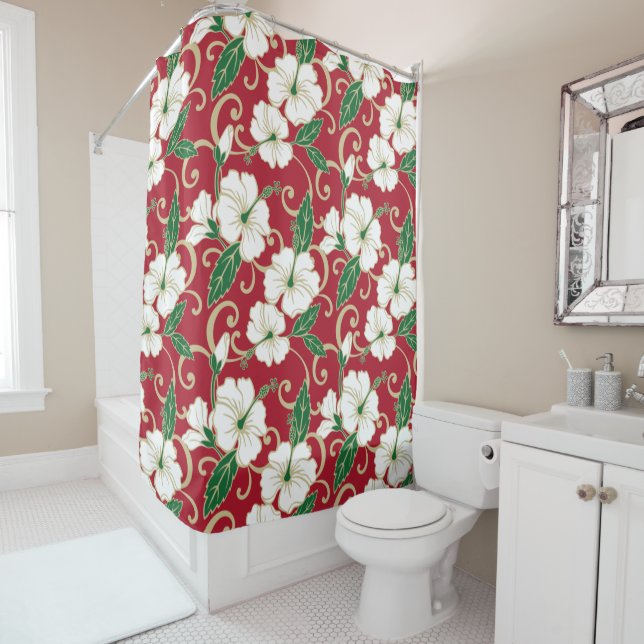 POLYNESIAN DREAM (CHRISTMAS) SHOWER CURTAIN (In Situ)