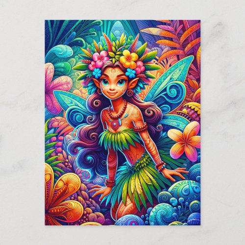 Polynesian Fairy Postcard