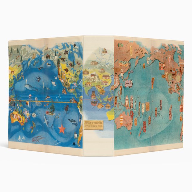 Polynesian Inspired & Tiki Themed 3 Ring Binder (Background)