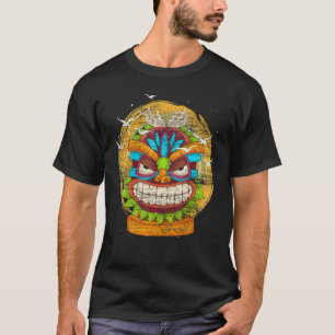 Polynesian Luau Party Hawaiian Statue Hawaii Tiki T-Shirt