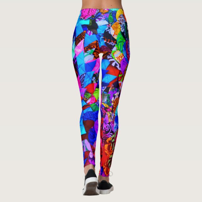 POLYNESIAN MAUI PATTERNS LEGGINGS (Back)